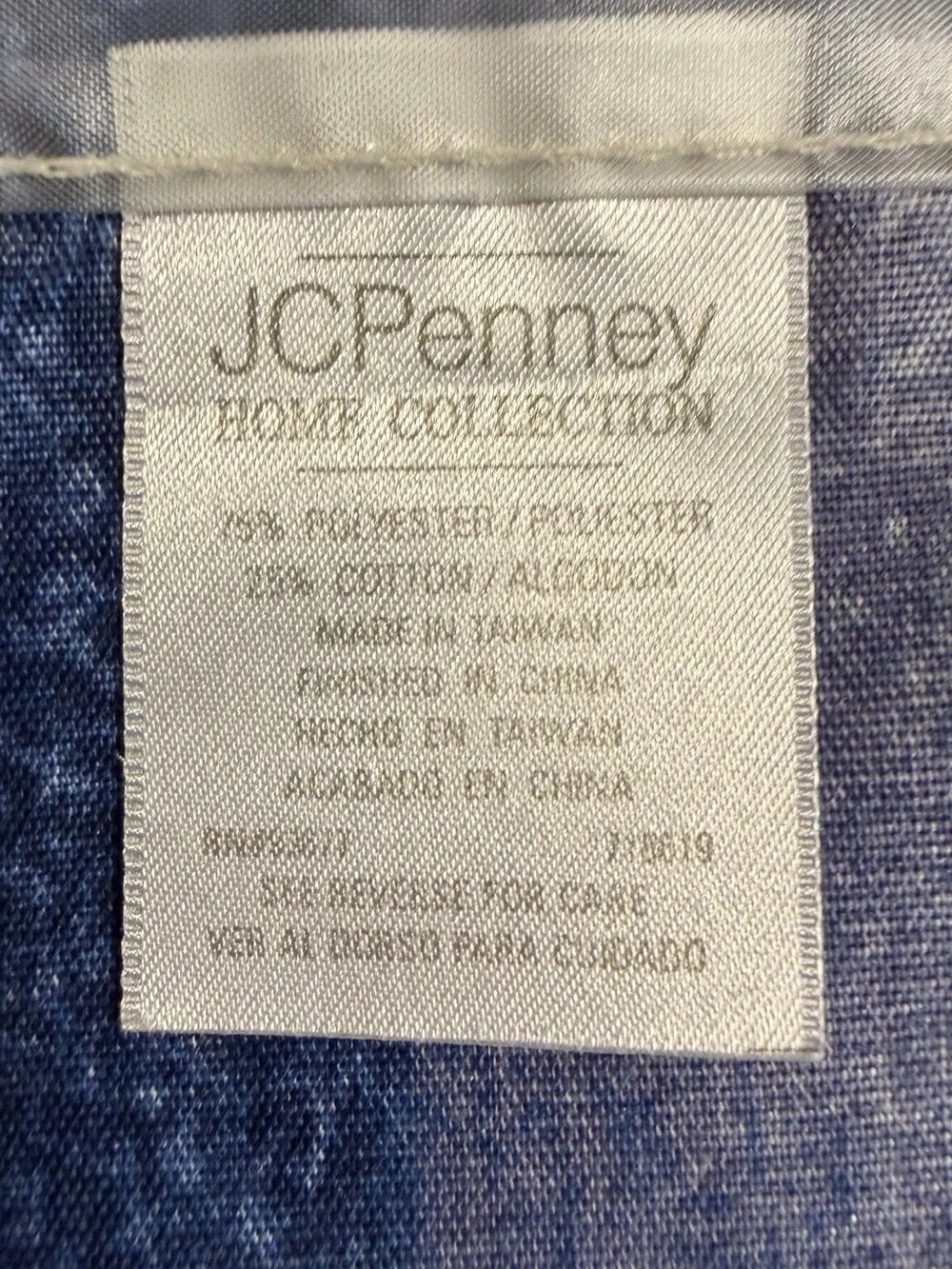 jcpenney Blue and Cream Abstract Floral Shower Curtain